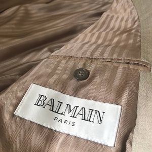 BALMAIN WOOL NYLON BLAZER 42L